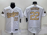 Los Angeles Dodgers #22 Clayton Kershaw Number White 2022 All Star Stitched Flexbase Nike Jersey,baseball caps,new era cap wholesale,wholesale hats